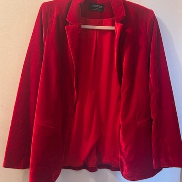 Free People MINKPINK Rich Ruby Velvet Lined Injection Blazer - Picture 8 of 16